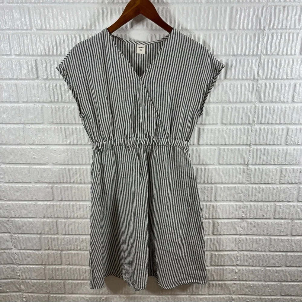 Lintico Aria Striped Linen Dress XS - Picture 3 of 6